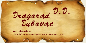Dragorad Dubovac vizit kartica